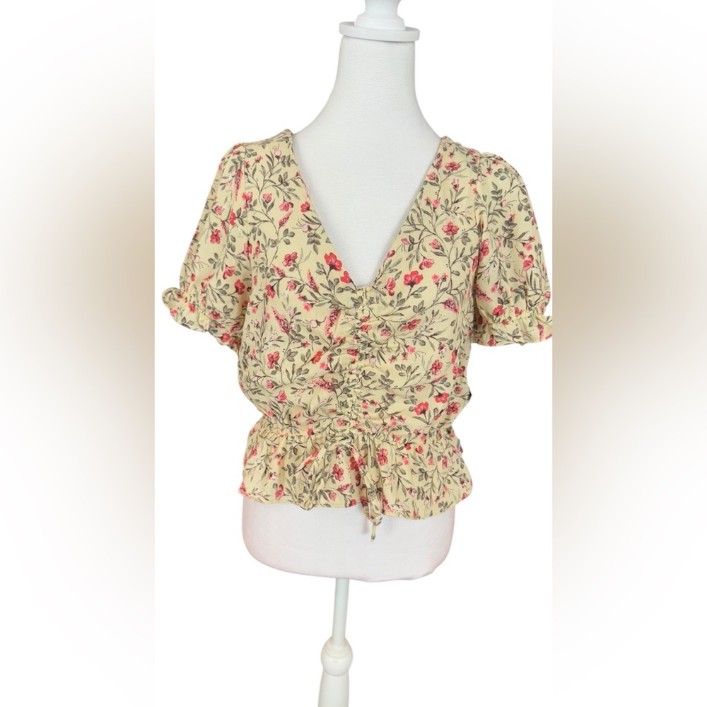 Floral V-Neck Blouse